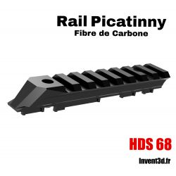 Rail Picatinny Fibre de Carbone pour HDS68 T4E de Umarex - Lunette