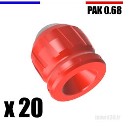 20 x Cal. 0.68 pour PAK Bille 12mm - Gomme Cogne - Rouge