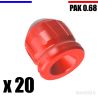 20 x Cal. 0.68 pour PAK Bille 12mm - Gomme Cogne - Rouge