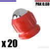 20 x Cal. 0.68 pour PAK Bille 12mm - Gomme Cogne - Rouge