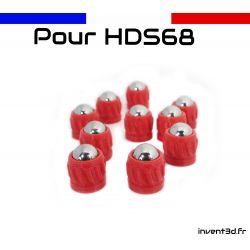 10 slugs avec billes 12mm en acier Calibre .68 pour HDS68 T4E Umarex - Rouge