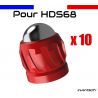 10 slugs billes 12mm acier Calibre .68 pour HDS68 T4E Umarex - Rouge